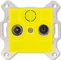 Розетка TV+R Оконечная без рамки ABB EPJ Levit 1-м. желтый картинка